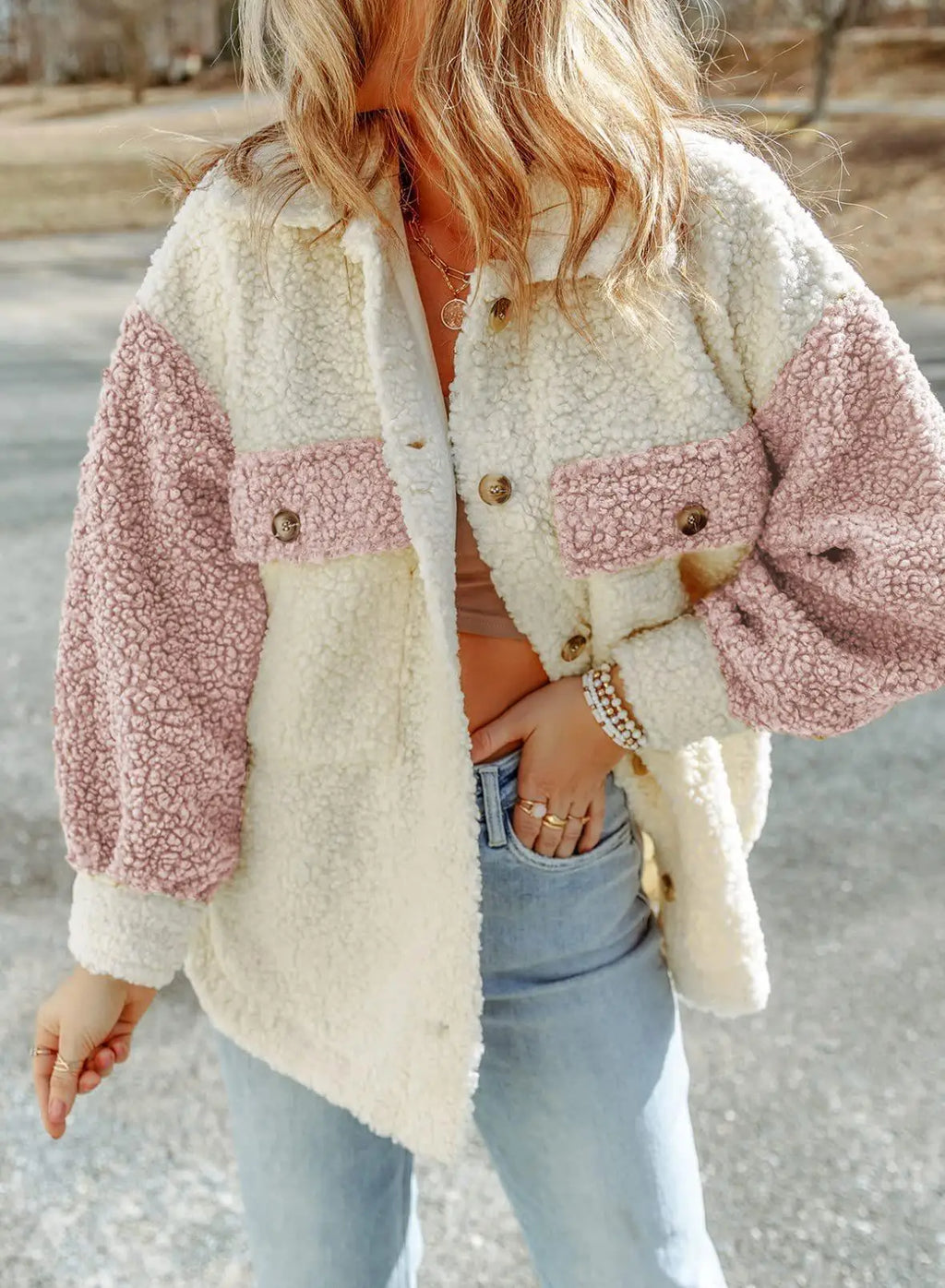 Giacca Sherpa contemporanea da donna - Collezione invernale