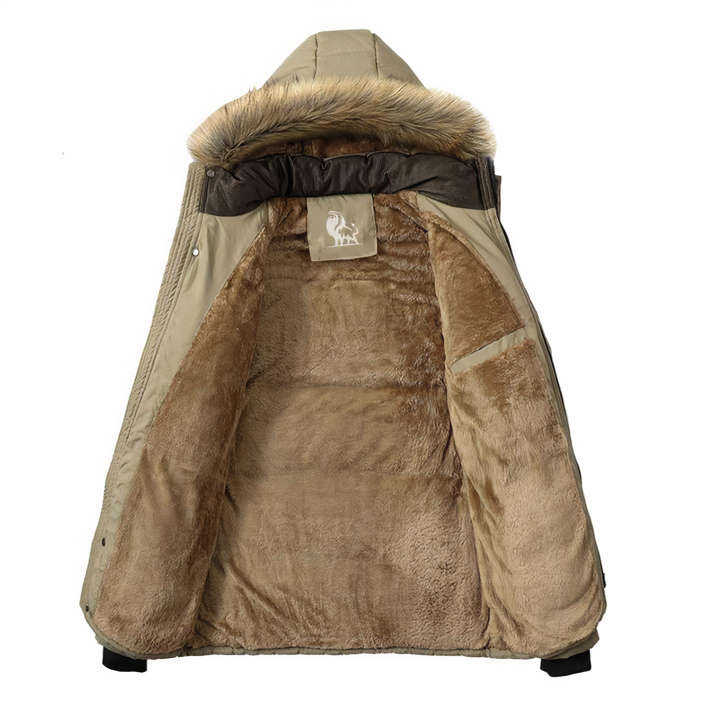 Parka da uomo con cappuccio rimovibile