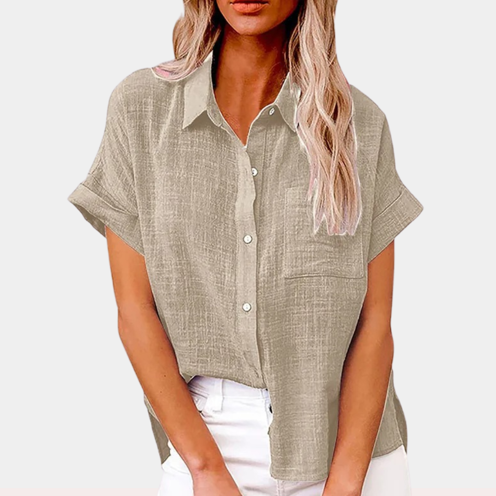 Camicia elegante con bottoni da donna