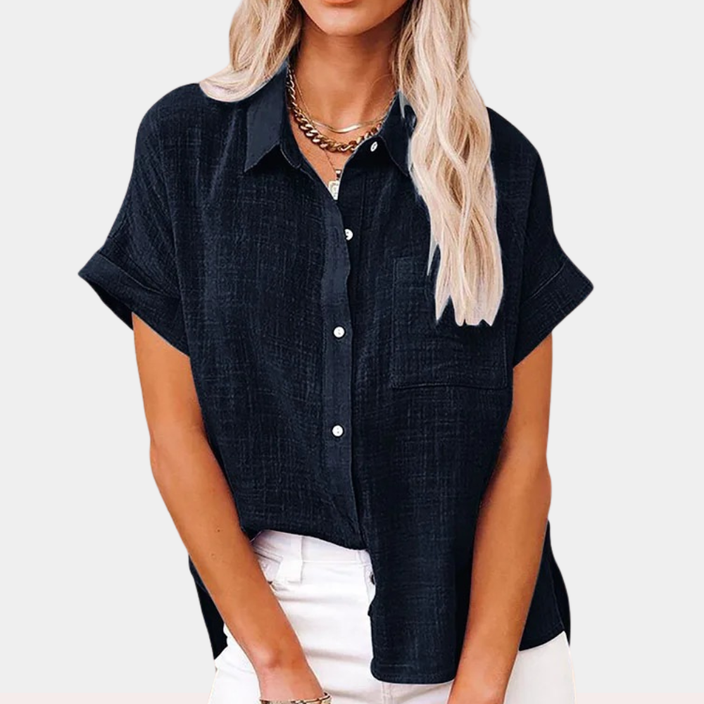 Camicia elegante con bottoni da donna