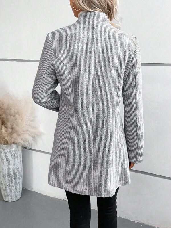 Giacca grigia elegante premium da donna - vestibilità slim