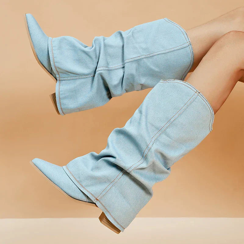 Stivali in denim alla moda per donna: eleganti e comodi