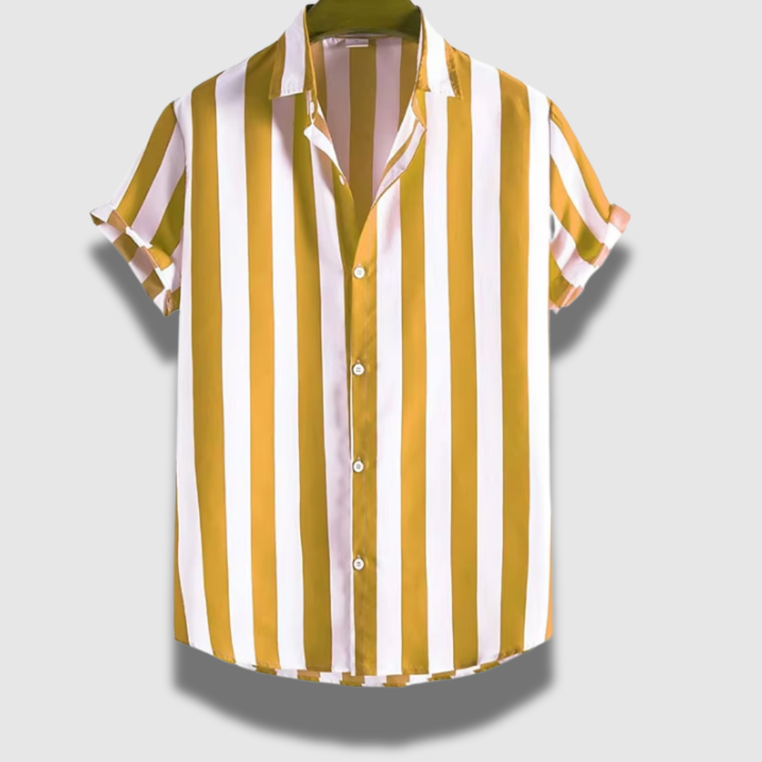 Camicia classica leggera a maniche corte a righe da uomo