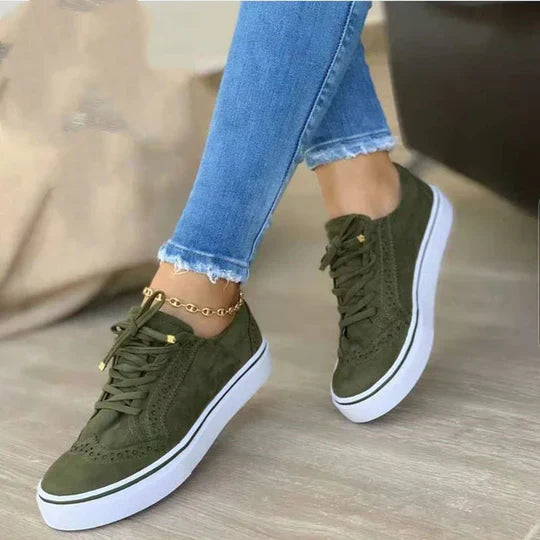 Sneakers ortopediche con lacci da donna