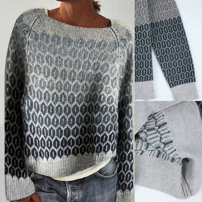 Maglione trendy da donna con motivo strutturato e morbido