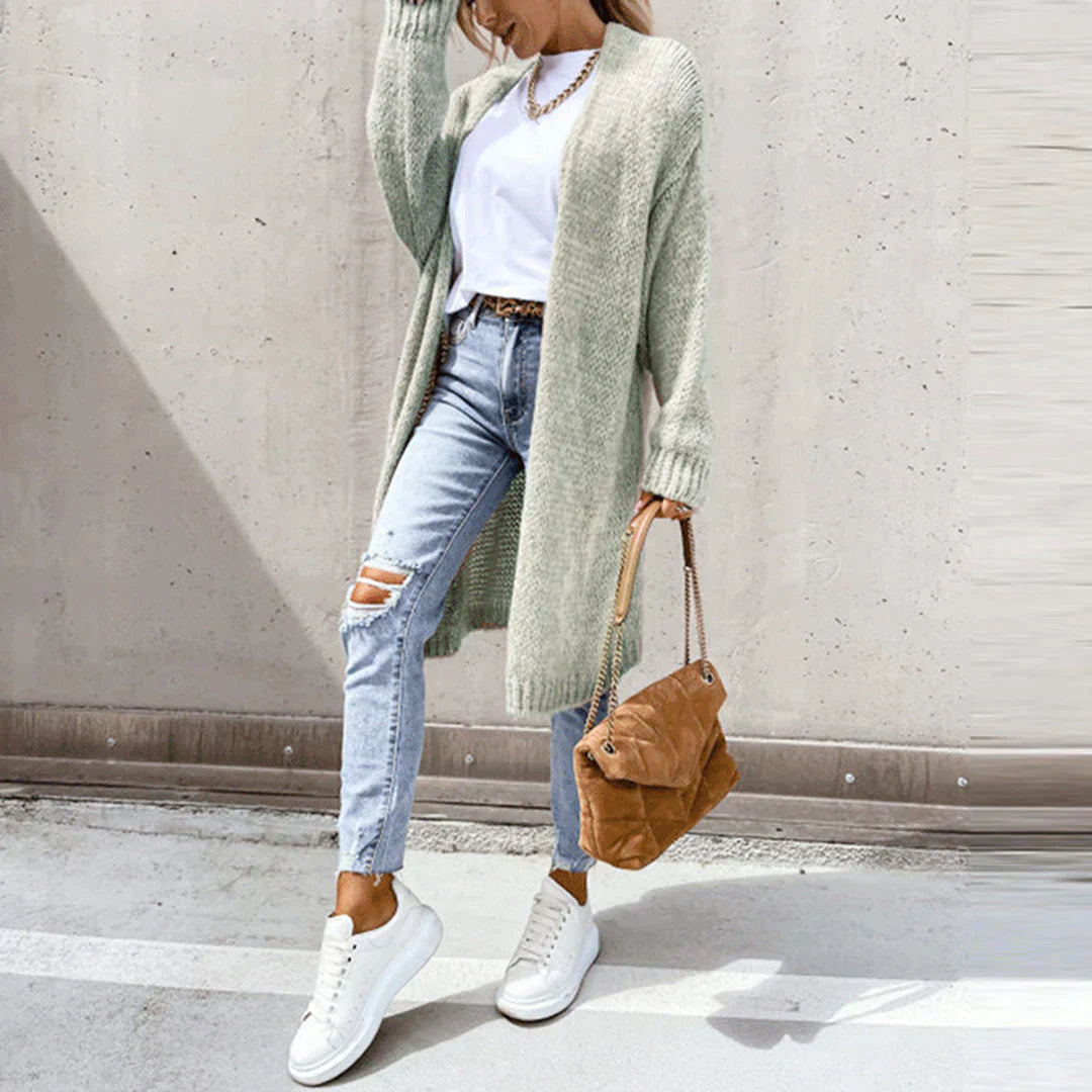 Cardigan lungo oversize da donna - Maglia ampia e comoda