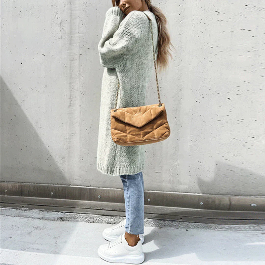 Cardigan lungo oversize da donna - Maglia ampia e comoda