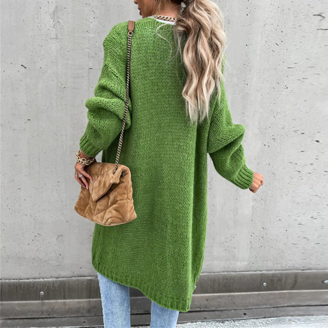 Cardigan lungo oversize da donna - Maglia ampia e comoda