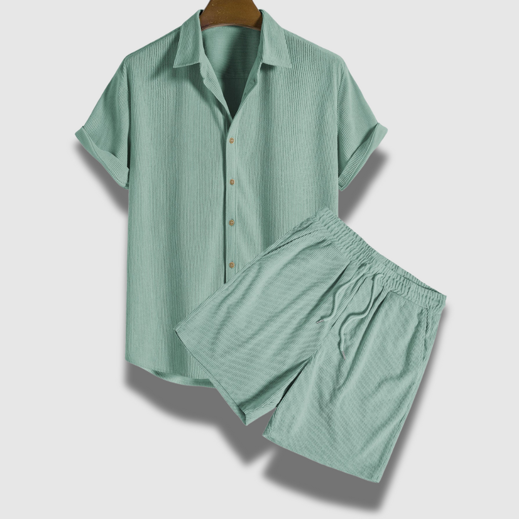 Set di pantaloncini da uomo in velluto leggero e casual