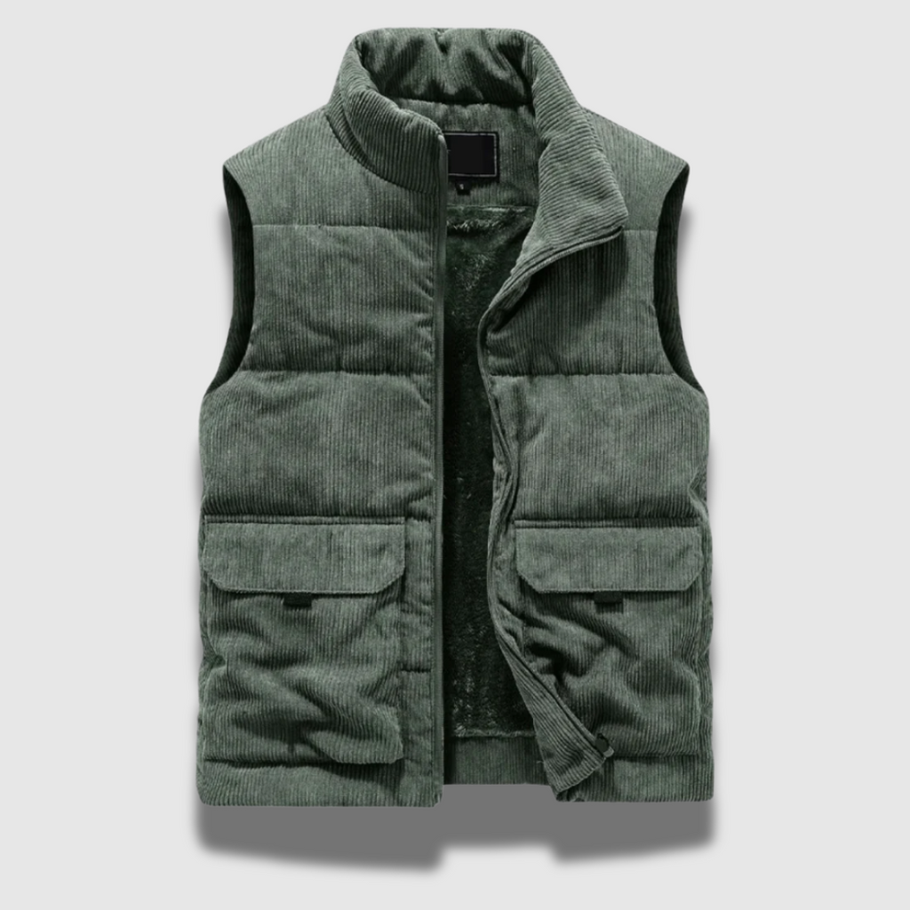 Gilet invernale in velluto a coste Classic Premium da uomo