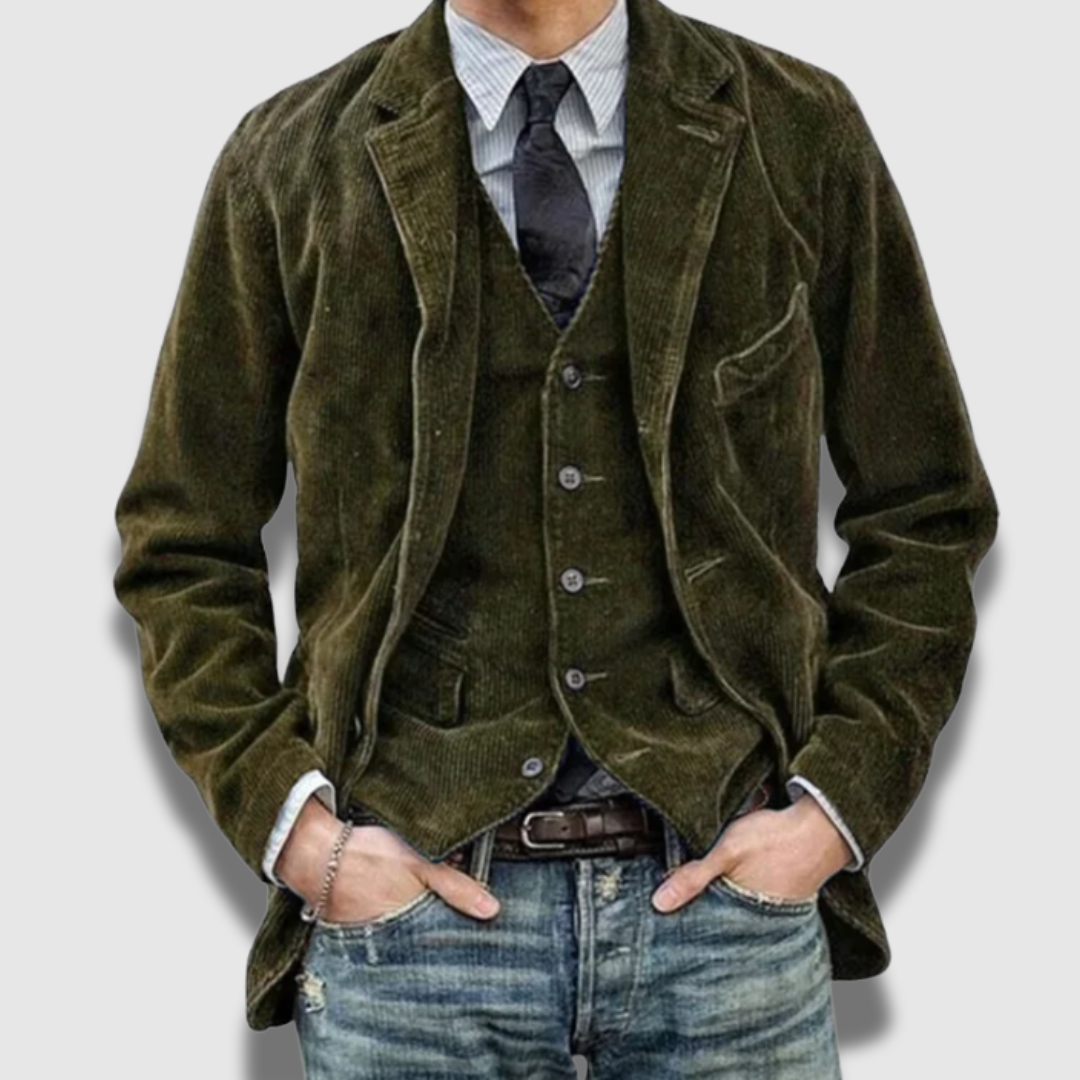 Set di gilet Blazer Vintage sartoriali classici Premium da uomo