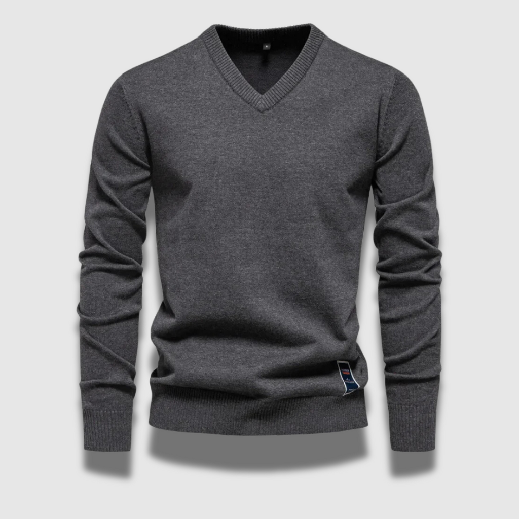 Maglione da uomo con collo a V confortevole e caldo