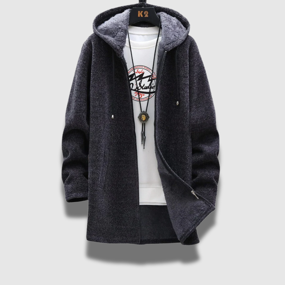 Giacca con cappuccio Premium da uomo, confortevole e calda