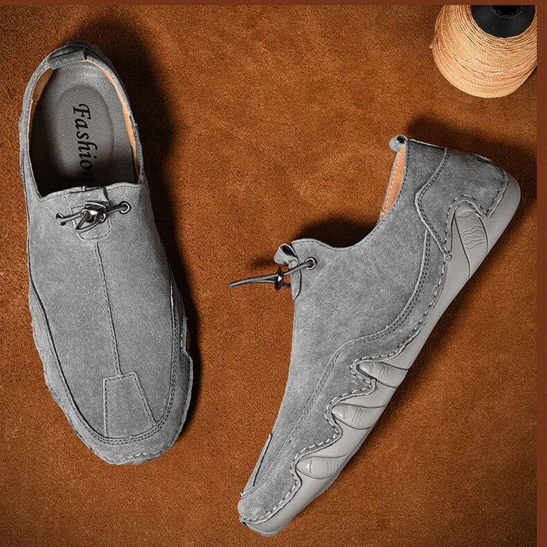 Mocassini Ortopedici in Pelle Premium da Uomo – Scarpe Slip-On Comode e Resistenti per Passeggiate Casual Eleganti