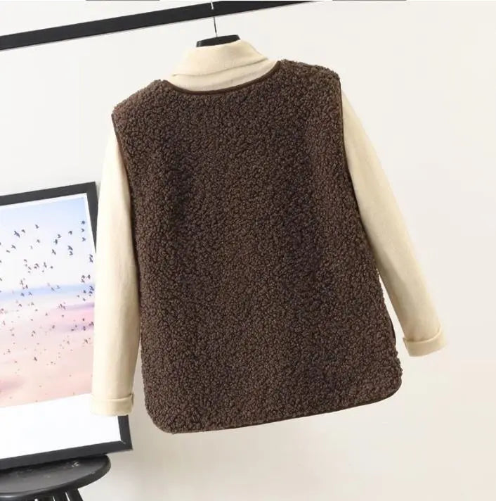Gilet in pile - caldo gilet da donna per look a strati