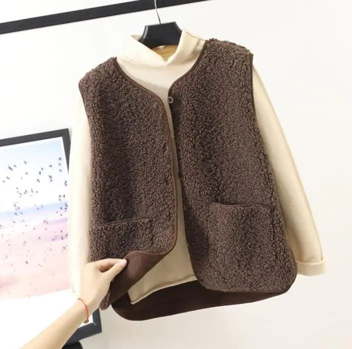 Gilet in pile - caldo gilet da donna per look a strati