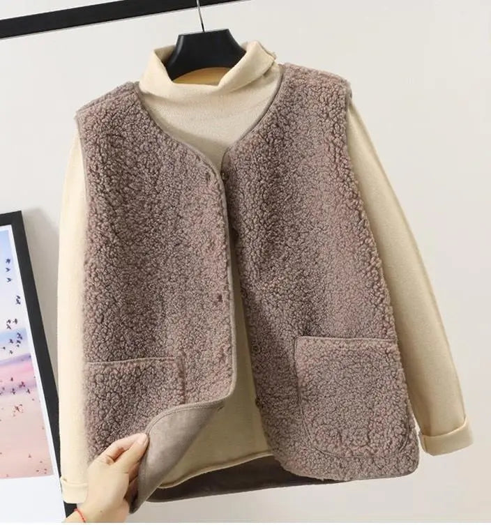 Gilet in pile - caldo gilet da donna per look a strati