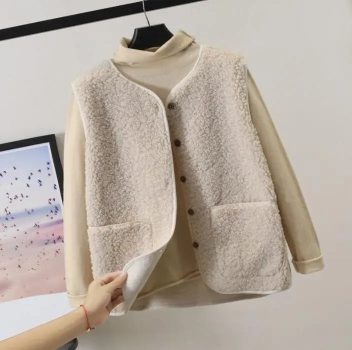 Gilet in pile - caldo gilet da donna per look a strati