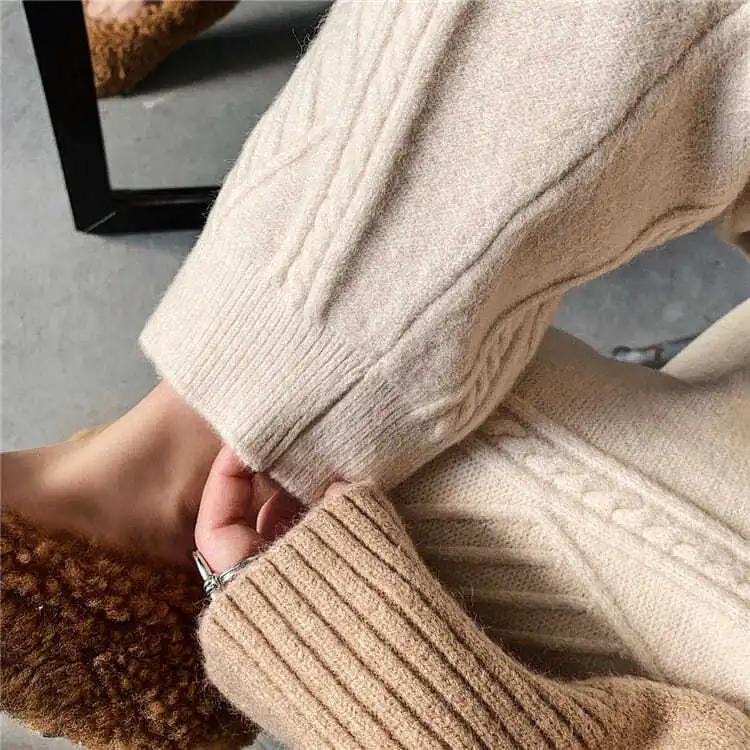 Pantaloni da jogging invernali da donna – Pantaloni comodi in pile a vestibilità rilassata