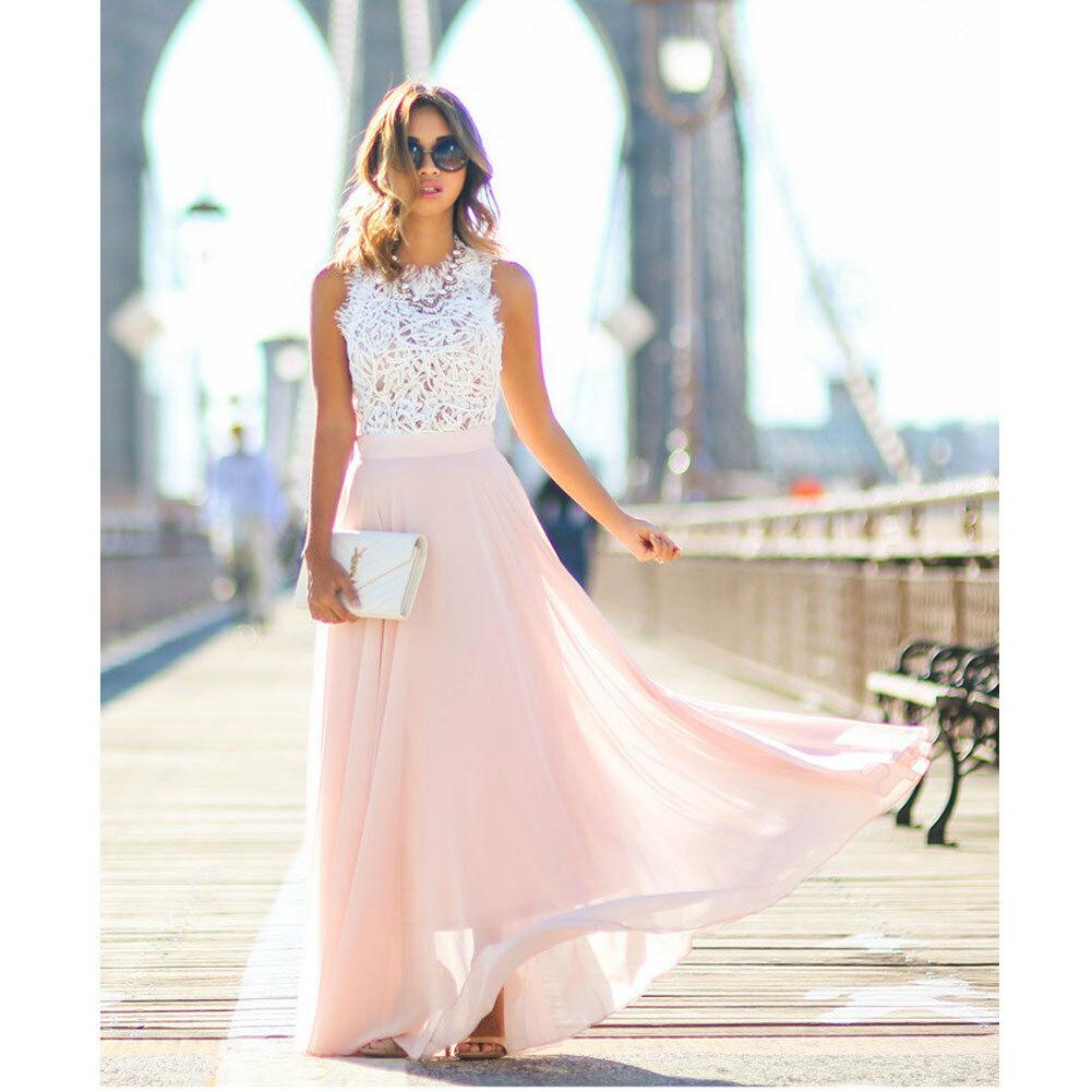 Elegante abito estivo in pizzo per donna