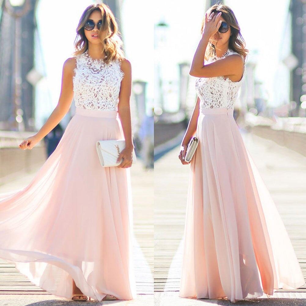 Elegante abito estivo in pizzo per donna