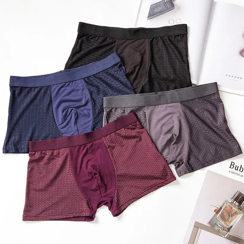 Boxer da uomo in bambù, confezione da 4 - Intimo traspirante e confortevole