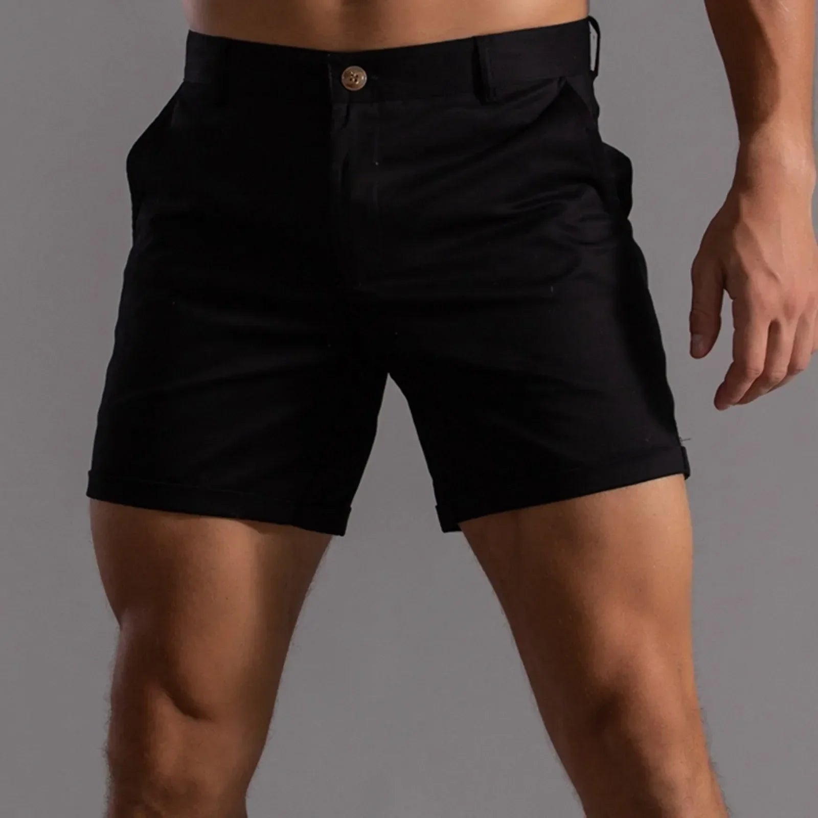 Short uomo elegante – pantaloncini uomo da città in tessuto leggero