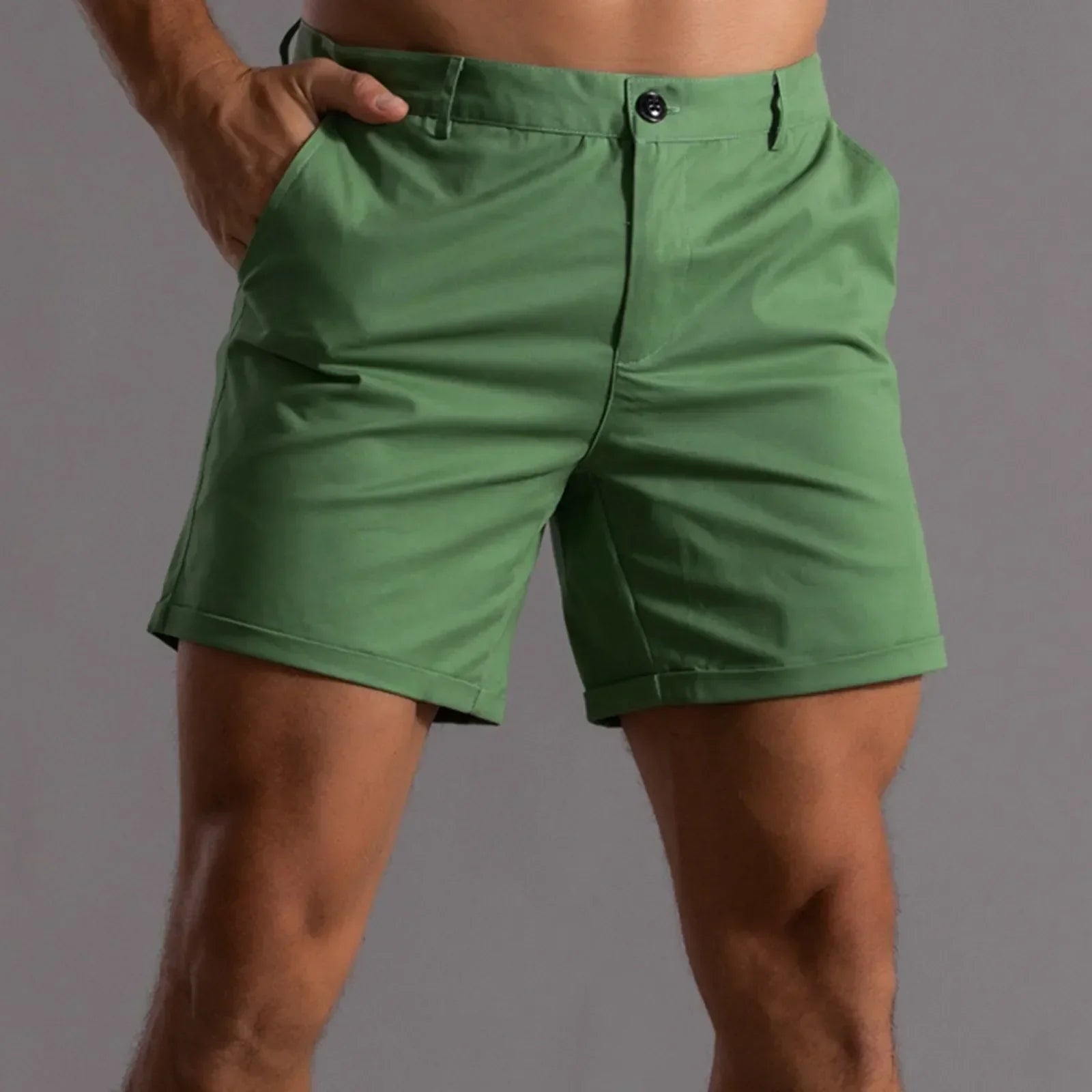Short uomo elegante – pantaloncini uomo da città in tessuto leggero
