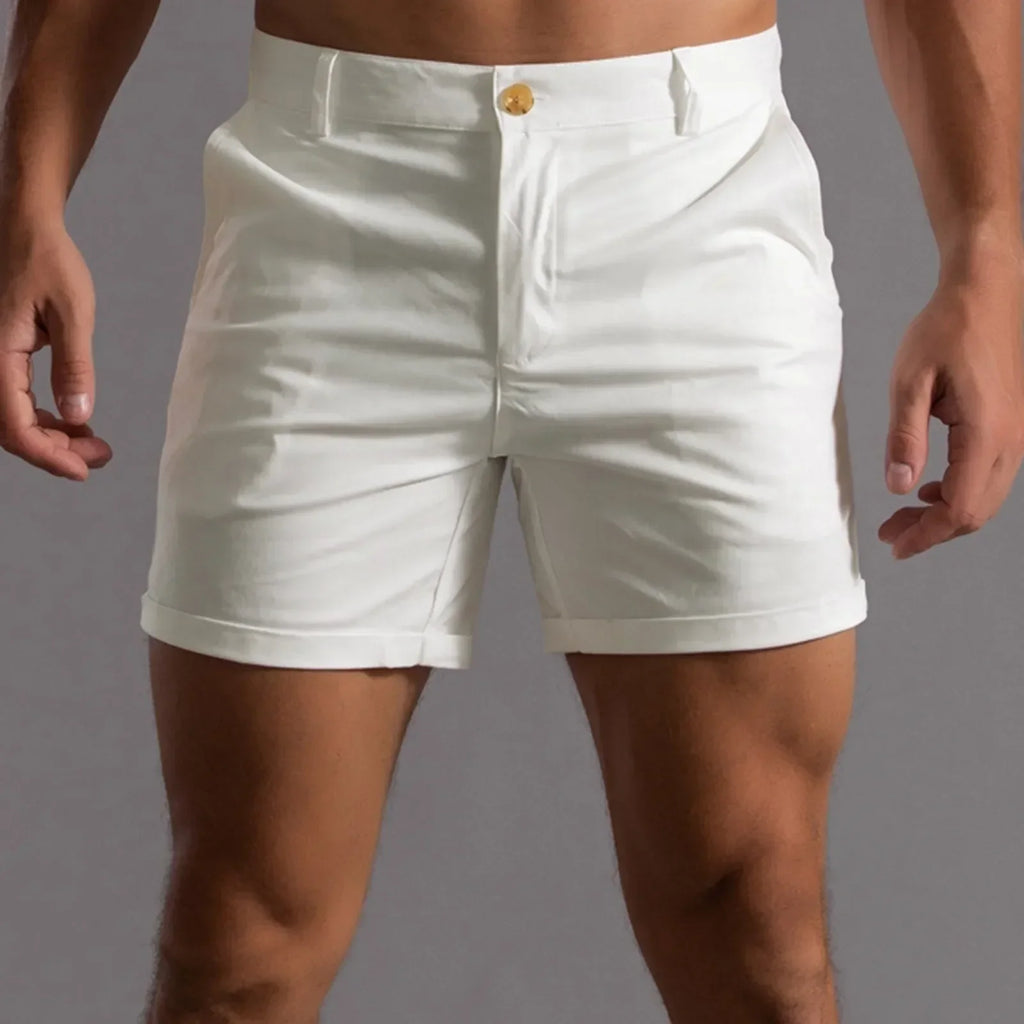 Short uomo elegante – pantaloncini uomo da città in tessuto leggero