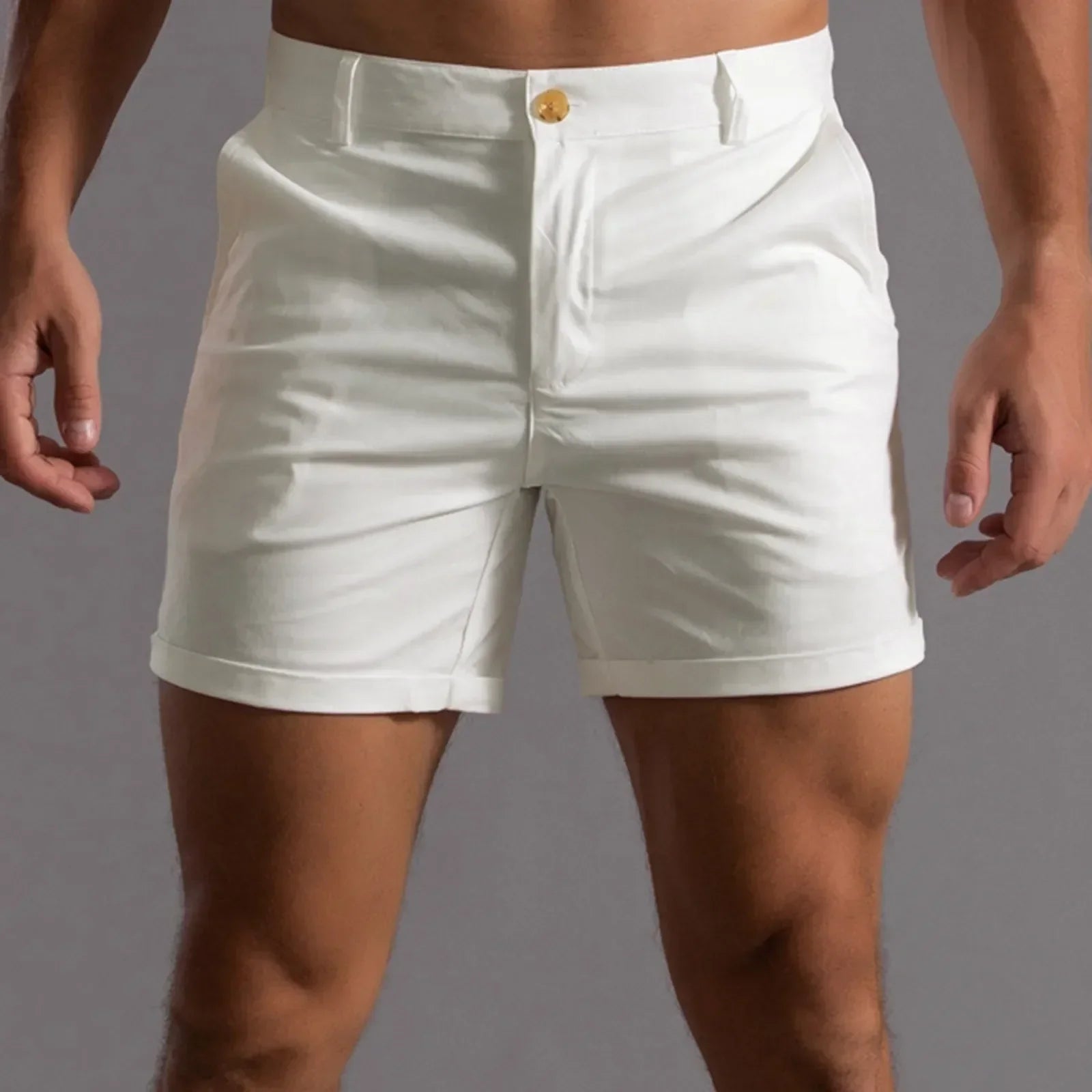 Short uomo elegante – pantaloncini uomo da città in tessuto leggero