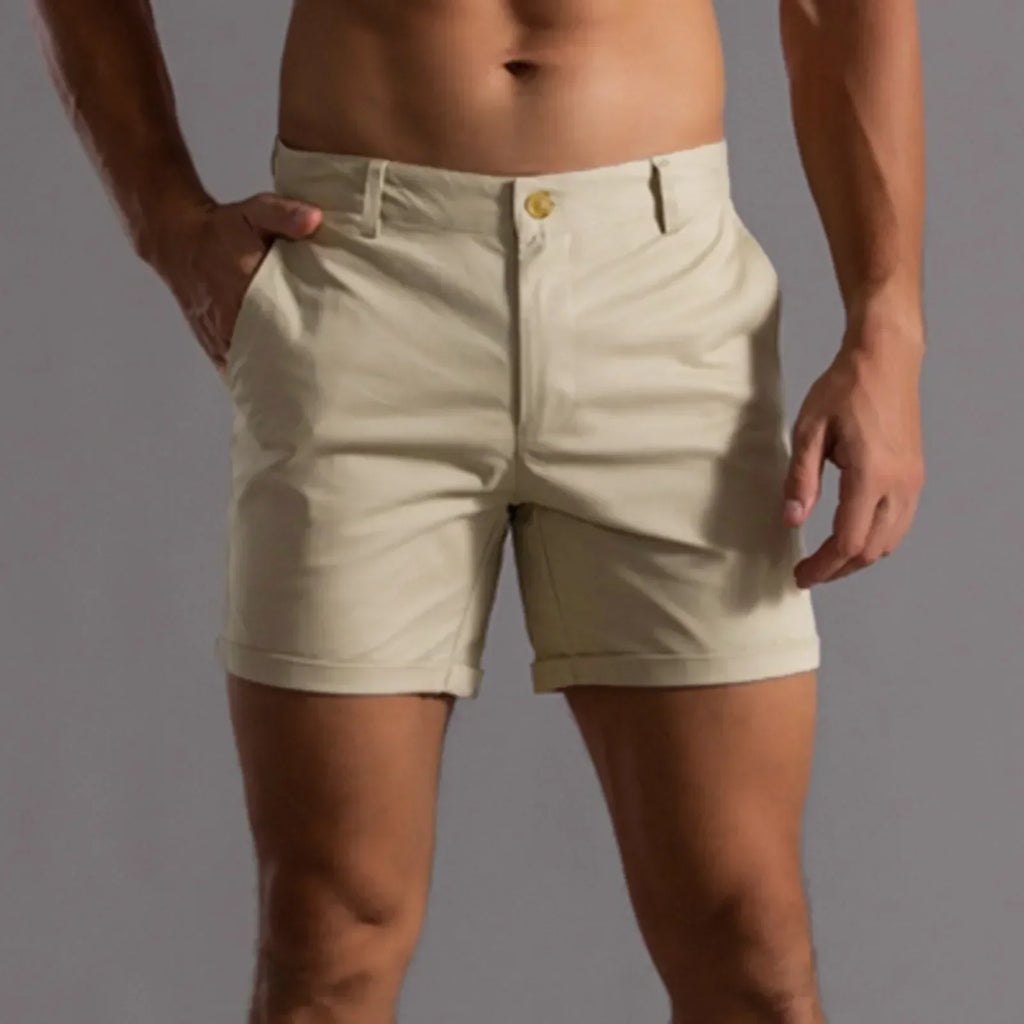 Short uomo elegante – pantaloncini uomo da città in tessuto leggero