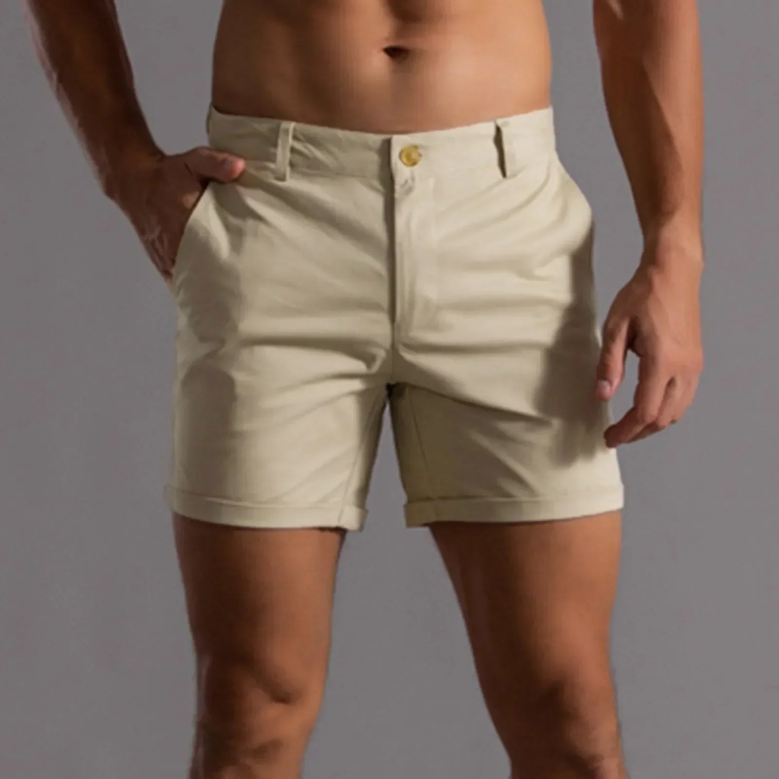 Short uomo elegante – pantaloncini uomo da città in tessuto leggero