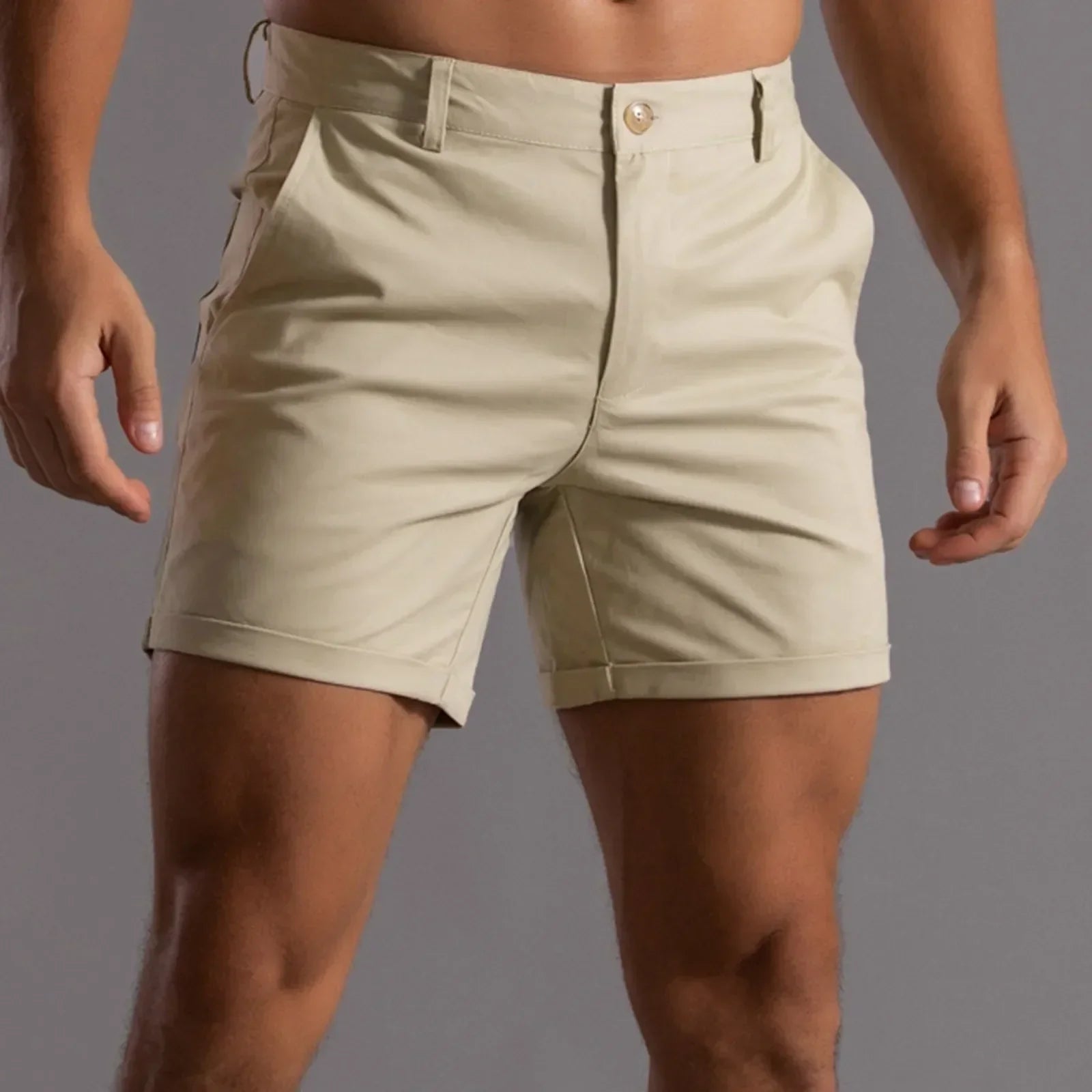 Short uomo elegante – pantaloncini uomo da città in tessuto leggero