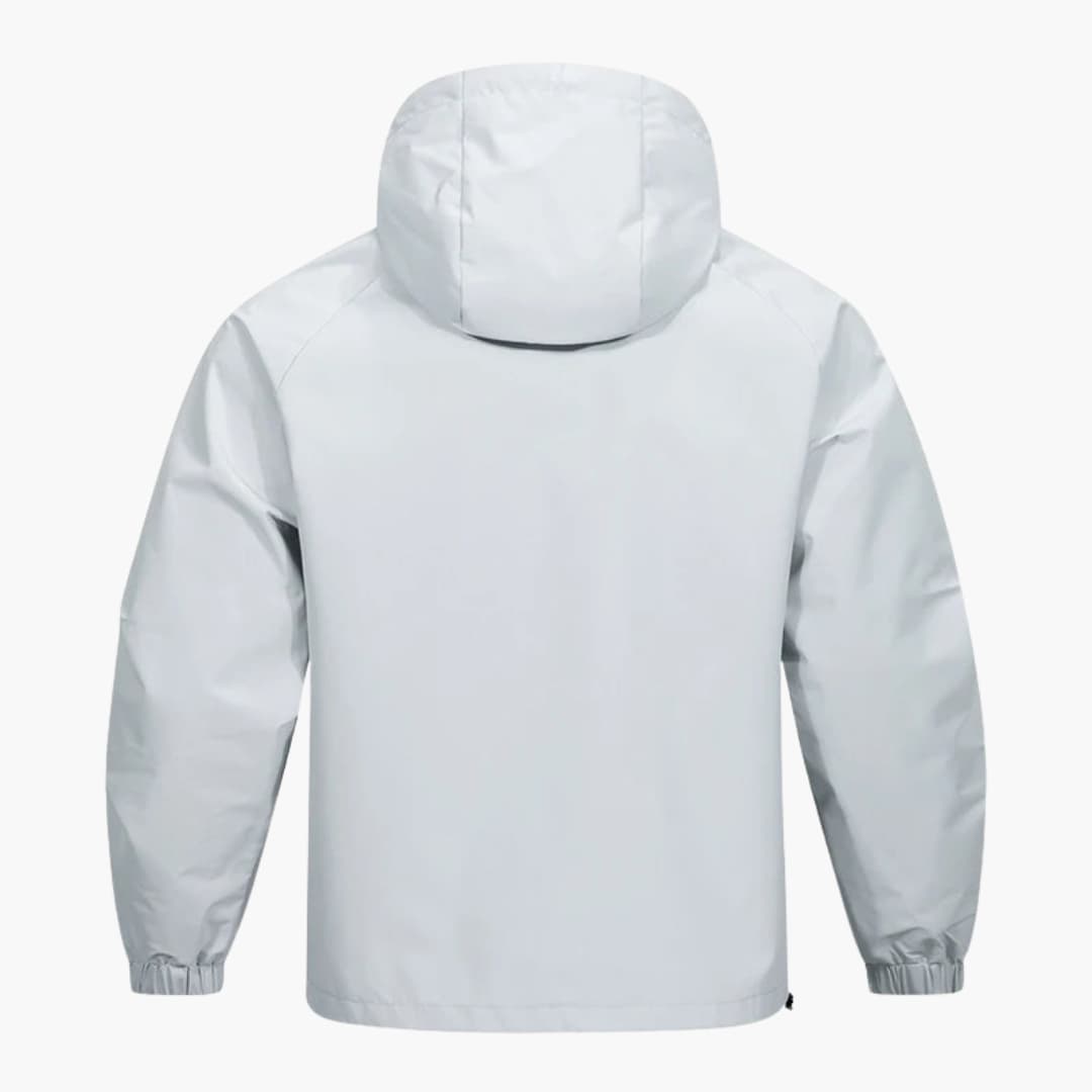 Giacca comoda con cappuccio da uomo – Esterno morbido con tasca sul petto