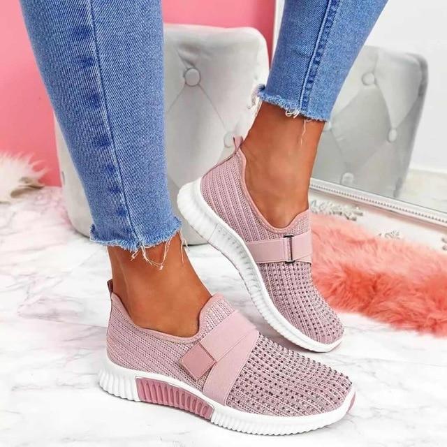 Sneakers slip-on da donna con velcro - Migliora la tua postura