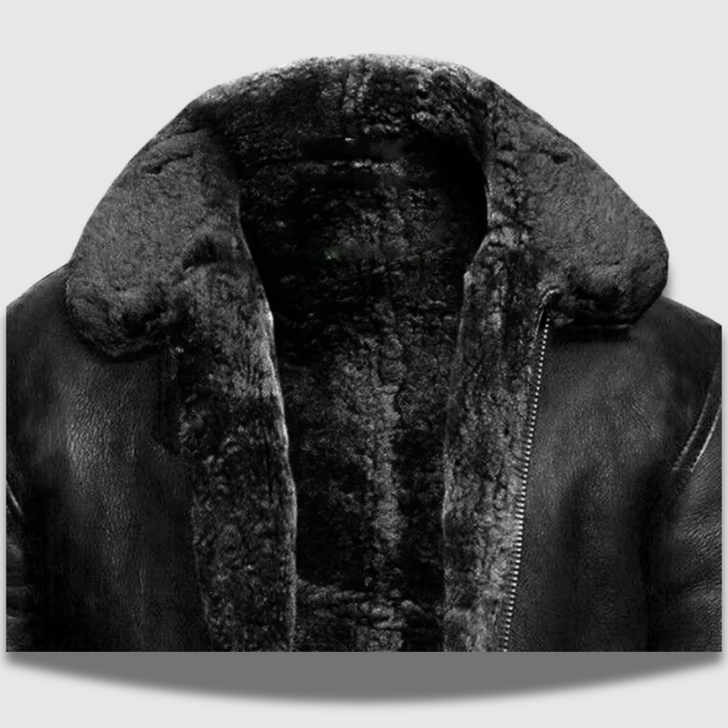 Giacca invernale in pelle Premium da uomo, calda e resistente