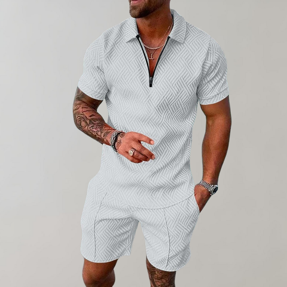 Set estivo di camicie e pantaloncini alla moda da uomo