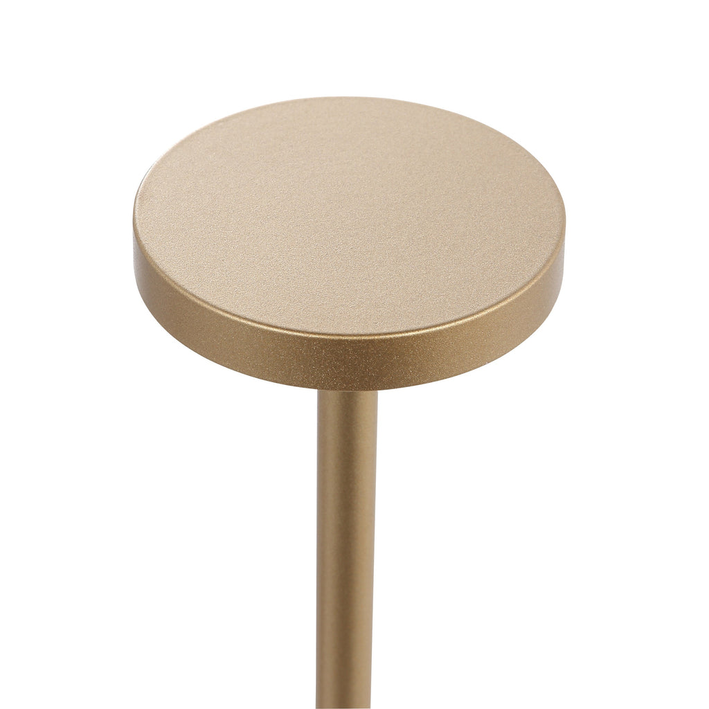 Oro Lampada da tavolo ricaricabile in metallo con LED – Lampada da scrivania con controllo touch e autonomia di 17 ore, illuminazione wireless moderna e dimmerab
