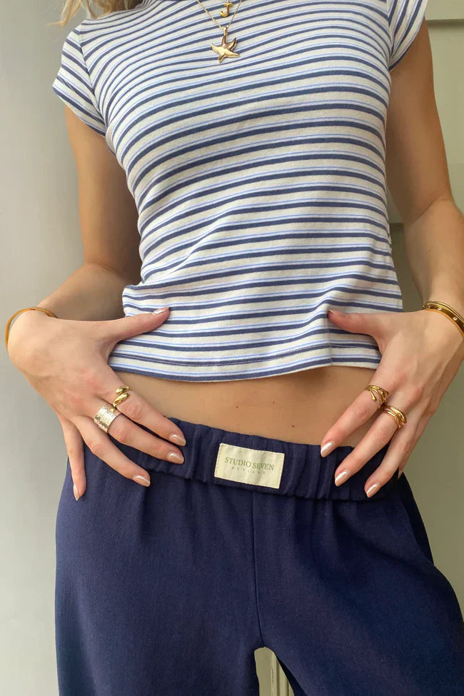 Pantaloni casual a righe | Cotone | Stile confortevole