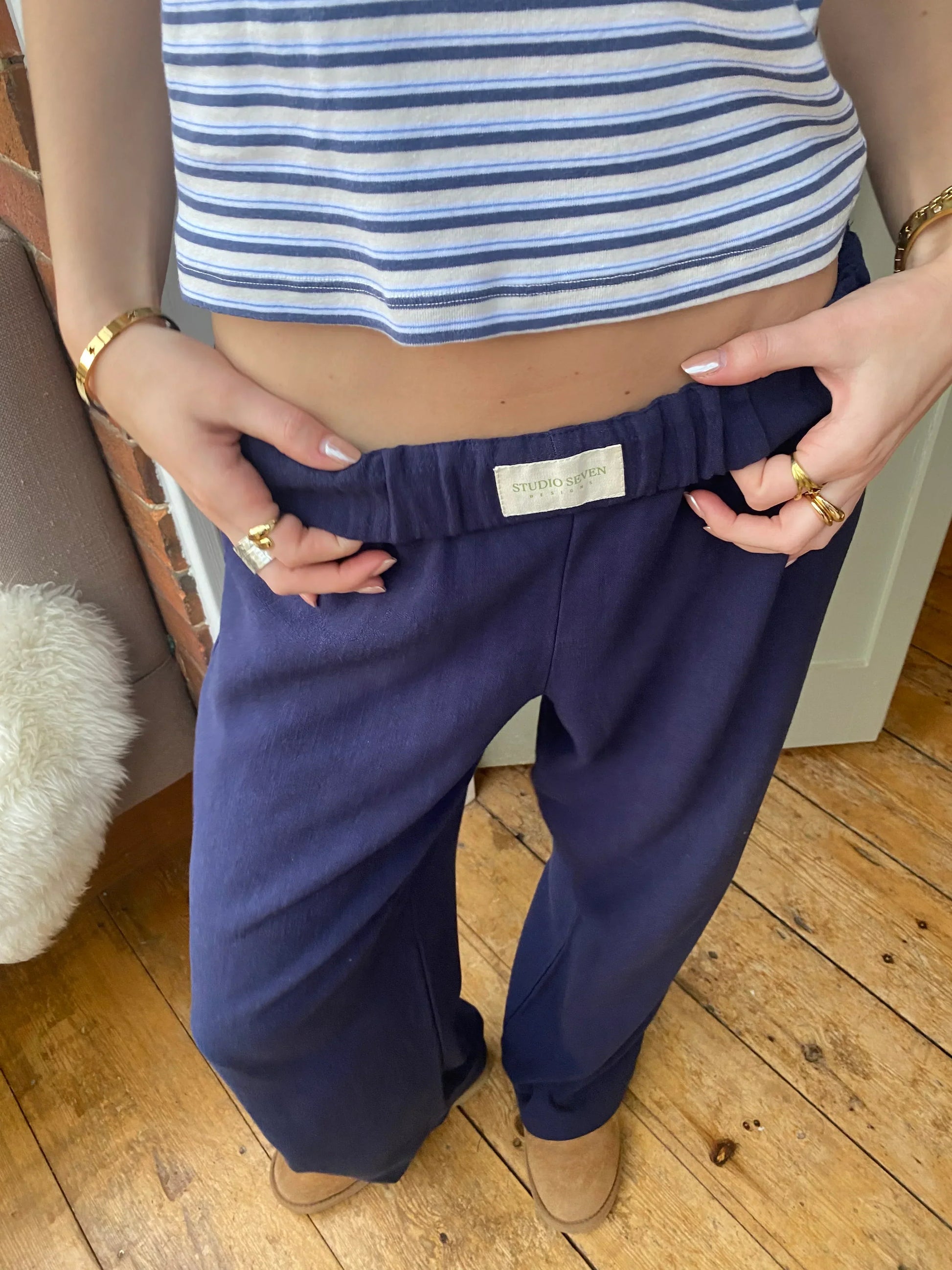 Pantaloni casual a righe | Cotone | Stile confortevole