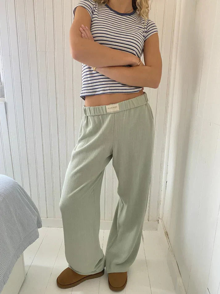 Pantaloni casual a righe | Cotone | Stile confortevole