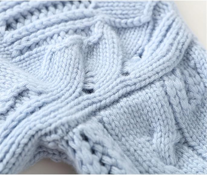 Pull Femme en Maille Torsadée à Col Montant – Pull à Manches Longues