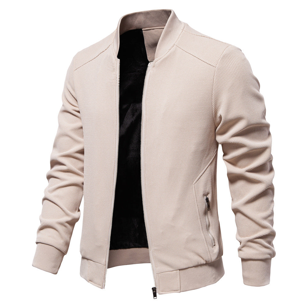 Giacca con cappuccio isolante ed elegante da uomo - Comodo capospalla con cerniera