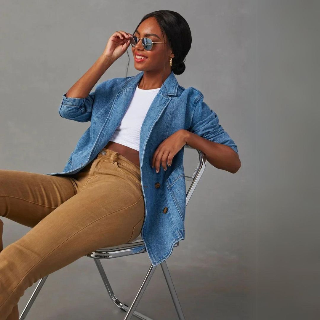 Blazer in denim da donna