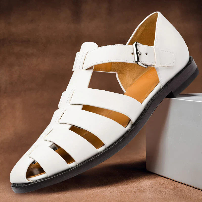 Sandali uomo eleganti in pelle – fisherman summer sandals con fibbia