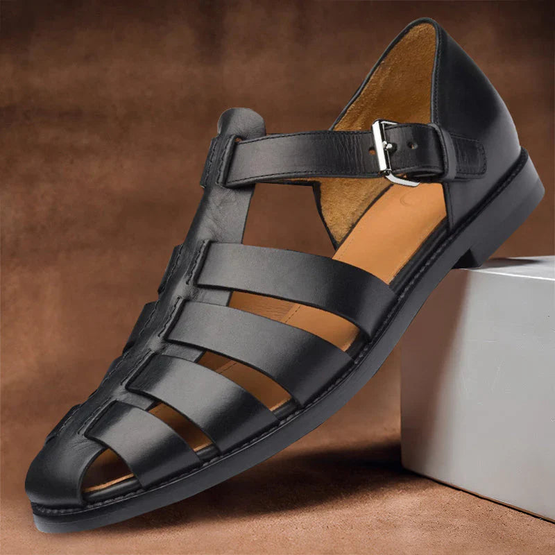 Sandali uomo eleganti in pelle – fisherman summer sandals con fibbia