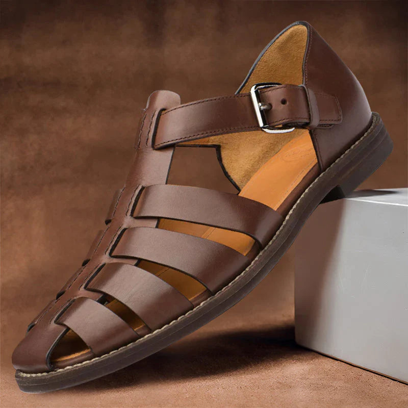 Sandali uomo eleganti in pelle – fisherman summer sandals con fibbia