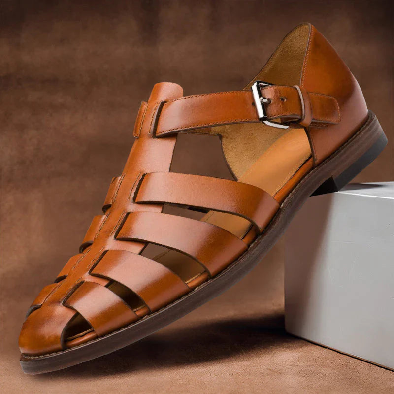 Sandali uomo eleganti in pelle – fisherman summer sandals con fibbia