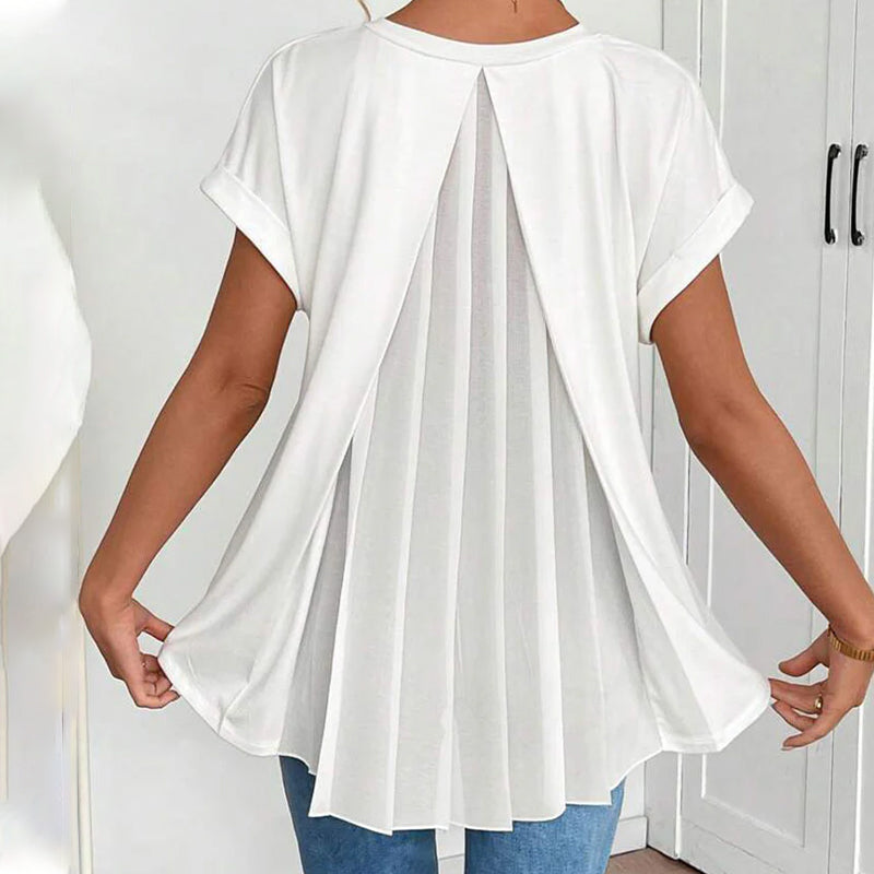 Maglietta unisex da donna a maniche corte con patchwork