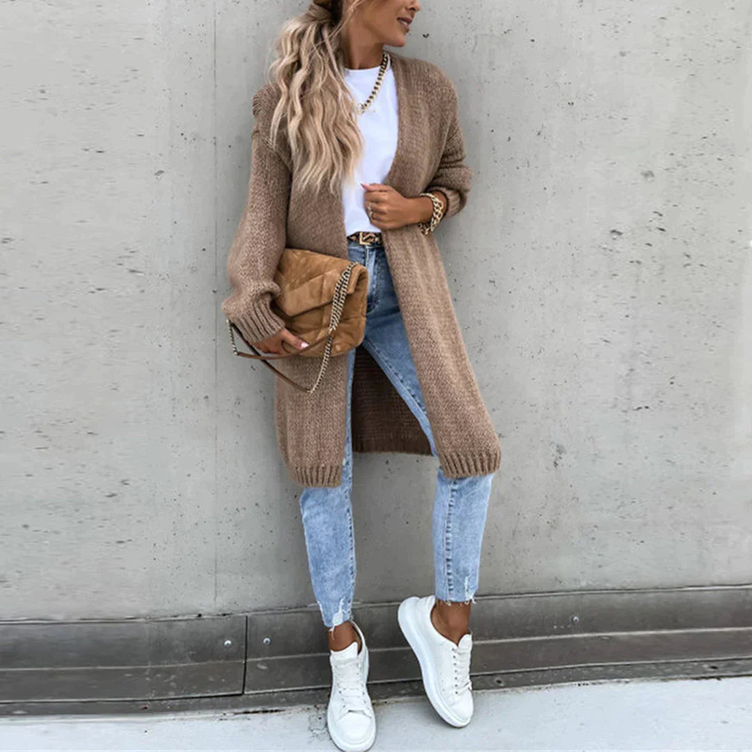 Cardigan lungo oversize da donna - Maglia ampia e comoda
